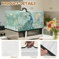 thumbnail image 6 of TSOVTHRID Peacock Flower Butterfly Green Print Microwave Oven Dust Cover, Stain-Resistant Kitchen Electrical Appliance Cover Countertop Ovens Decorations, 18.25"W x 14.5"D x 11"H, S, 6 of 7