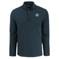 thumbnail image 2 of Men's Cutter & Buck Black Miami Dolphins Hunts Point Eco Textured Fleece Recycled Half-Snap Sweatshirt, 2 of 3