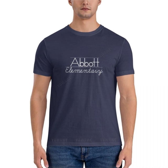 Abbott-Camiseta clásica para hombre camisa básica de cuello redondo lisa de gran tamaño