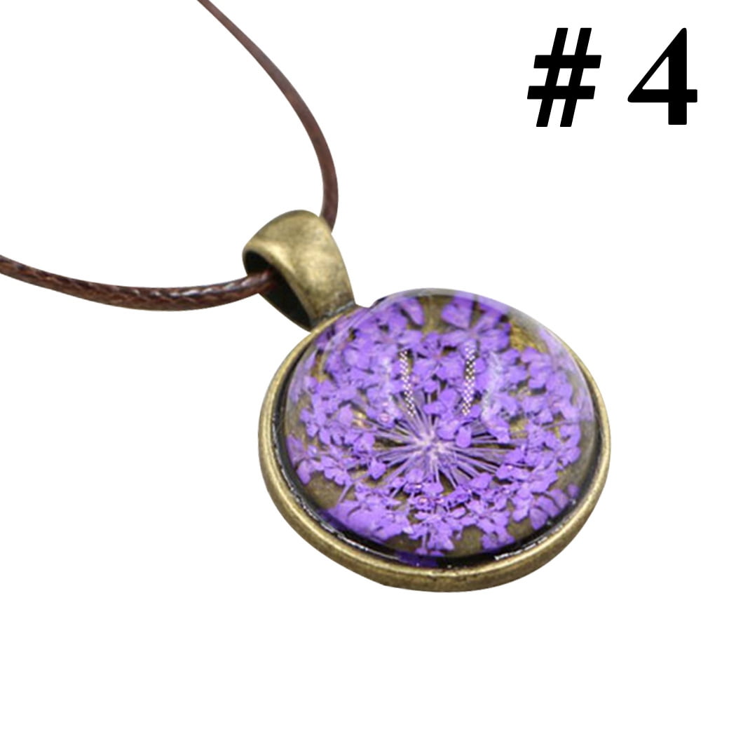 Jiali Q 10pcs Mixed Stainless Steel Tone Round Shape Dried Pressed Flower  Pendant Flower Plant Charm Floating Pendant Necklace Making Supplies -  Yahoo Shopping