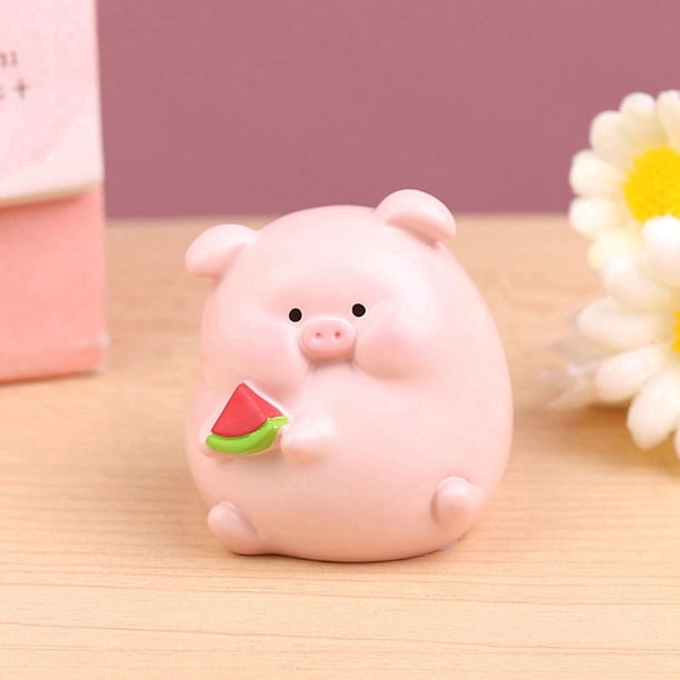 Adorno Pig You Happy Muñeco cerdito adorable Artesanía en micro resina Estudiante