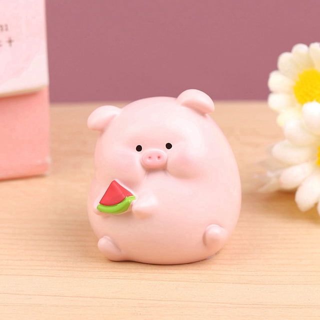 Adorno Pig You Happy Muñeco cerdito adorable Artesanía en micro resina Estudiante