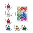 thumbnail image 3 of TOPRenddon Christmas Balls Ornaments 12 PCS 1.18” Christmas Tree Theme Assorted Shatterproof Christmas Ball Ornament Set Indoor Decorations Festive Party Pendant Room Decor (3CM/12PCS/Mixed), 3 of 6