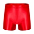 thumbnail image 5 of MSemis Men's Swim Trunks Elastic Nylon Underwear High Waist Swim Shorts Swimming Trunk Red L, 5 of 6