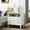White, variant on Mid - century Modern Charging Solution - End Table with USB Ports for Bedroom Convenience