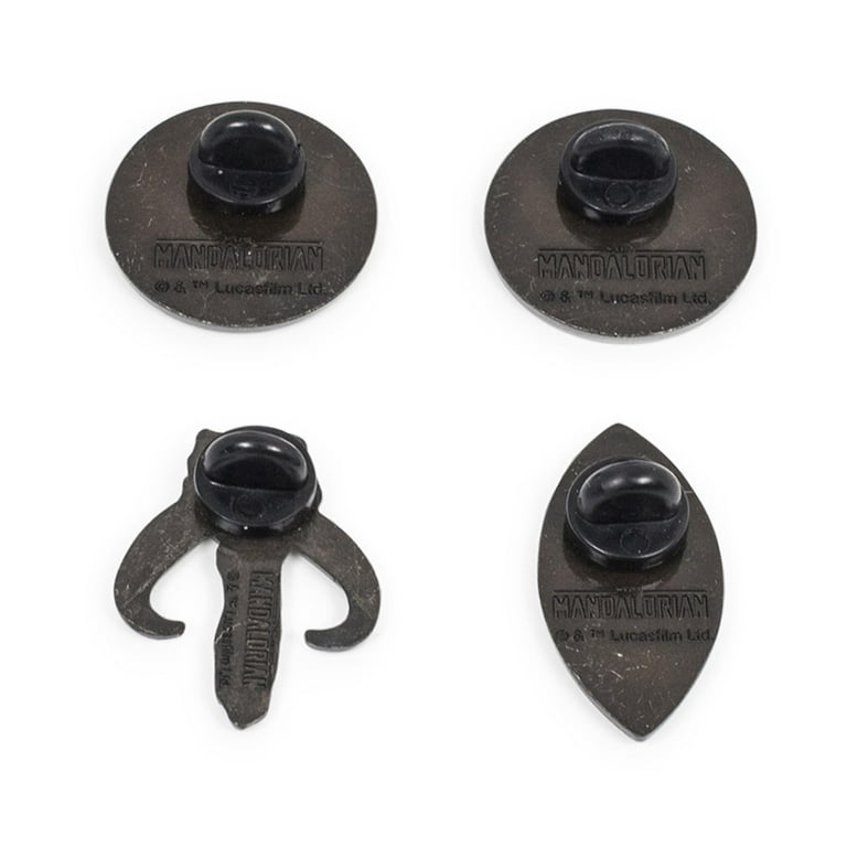 SalesOne LLC Star Wars: The Mandalorian Symbols 4-Piece Enamel Pin Set |  Base Metal Pins