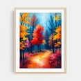 thumbnail image 2 of Autumn's Embrace - Painting Autumn Forest Nature Scenic Woodland Landscape Mystical Unframed Wall Art Print 12 x 16 inches, 2 of 4