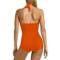 thumbnail image 4 of Pink Queen 2025 Women's Ruched Boyleg Swimsuit with Push-Up Tummy Control S-XL, 4 of 5