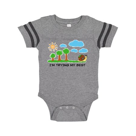 

Inktastic Painting Snail I m Trying My Best with Sun and Trees Gift Baby Boy or Baby Girl Bodysuit
