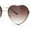 Gold - Brown, variant on Womens Metal Race Jewel Trim Rimless Heart Shape Hippie Sunglasses Gold - Clear