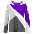 thumbnail image 4 of Fall Tops for Women 2024 Womens Business Casual Tops Summer Casual Long Sleeve Blouse Round Neck Lace Sweatshirt, 4 of 5