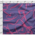 thumbnail image 2 of Soimoi Doodle Printed, Poly Canvas Fabric, Decor Sewing Fabric by The Yard 56 Inch Wide,Decorative Fabric for Curtains Tote Bags, Navy Blue, 2 of 5