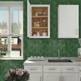 thumbnail image 3 of DEWOO Peel and Stick Backsplash - 10 Sheets of 12"×12" - 3D Adhesive Peel and Stick Tile Backsplash for Kitchen, Bathroom, Wall Tile, Dark Green, 3 of 10