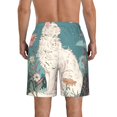 thumbnail image 3 of KLL Celestial Cat And Flowers Men's Casual Summer Beach Shorts Hawaiian Shorts with Pockets-3X-Large, 3 of 5