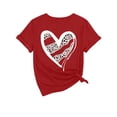 thumbnail image 6 of Women Love Heart Graphic Tees Shirt Short Sleeve Tops Tshirts Regular Fit Tunic Blouse Red S, 6 of 6