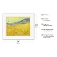 thumbnail image 2 of Wheatfield with a Reaper - From an Original Color Painting by Vincent van Gogh c.1889 - Fine Art Rolled Canvas Print (Unframed) 16in x 20in, 2 of 4