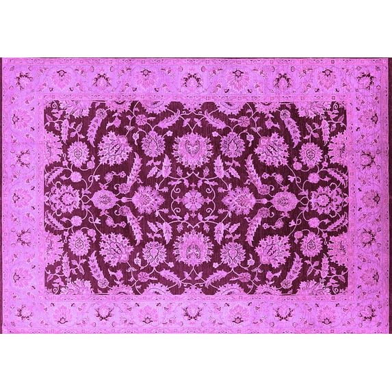 Ahgly Company Indoor Rectangle Oriental Purple Industrial Area Rugs, 5' x 8'