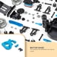 thumbnail image 2 of Bearachild RC Motor Mount Repuestos Reemplazo de accesorios Actualización de accesorios Parte modificada Motores Kit Reemplazo para 144001 Golden Videojuegos y accesorios Azul, 2 of 6