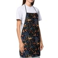 thumbnail image 4 of Pofeuu fall fox deer bird Print Aprons with Pockets, Cute Aprons for Kitchen, Cooking, Server, Barber, Chef Apron, 4 of 7