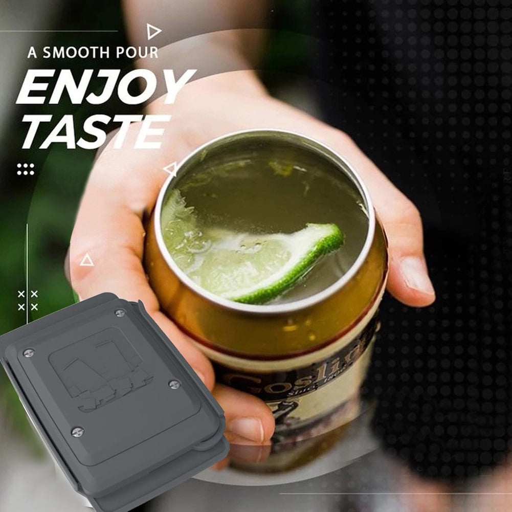 Manual Smooth Edge Can Opener with Locking Feature-No Sharp Edge 1 pack Go Swing Can Opener Bar Tool, Safe Cut Can Opener Effortless Openers for Household Kitchen
