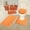 ORANGE, variant on Complete Bathroom Set For Bathroom 3PC Rug Rock Black Memory Foam 1 Mat/ 1 Contour Non Slip , 1 Lid Cover with Matching + 4pc Ceramic Accesories