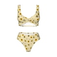 thumbnail image 4 of Daiia Sunflowers Bee Women's Bikini Set Two Piece Swimsuit High Waisted Bikini Adjustable Straps Bikini Perfect for Beach, Pool, and Summer Vacation-XX-Large, 4 of 9