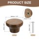 thumbnail image 2 of Uxcell 6 Pack Perilla de Cajón Redonda de Madera, 1 5/8" Diámetro Cabeza Plana Perillas de Madera con Tornillos para Cajón de Muebles, Armario, Alacena, Nogal, 2 of 6