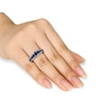 thumbnail image 3 of 1.15 Carat (ctw) Lab-Created Blue Sapphire Ring in Sterling Silver, 3 of 4