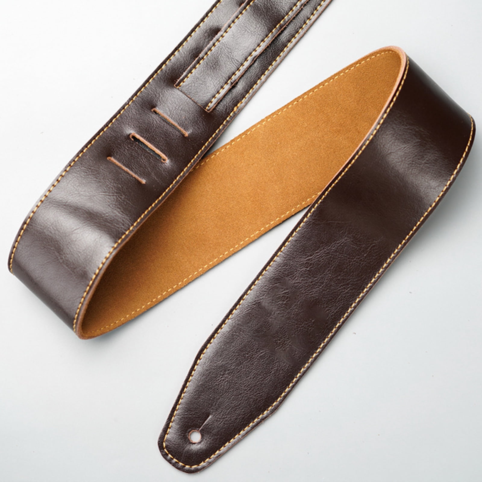 Adjustable Leather Guitar Strap Thicken Shoulder Belt Electric Guitar Strap Belt Shoulder Pad Comfortable to Wear