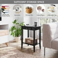thumbnail image 5 of HOSSLLY Nightstand, 2-Tier End Table,Side Table with Drawer and Storage Shelf - Black, 5 of 10