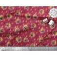 thumbnail image 2 of Soimoi Polyester Crepe Fabric Feather & Bird Cartoon Decor Fabric Printed Yard 42 Inch Wide, 2 of 3