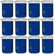 250ml Beaker, Low Form Griffin, Borosilicate 3.3 Glass, Double-Scale Graduations, Karter Scientific 247I3 (Pack 12)