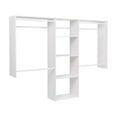 thumbnail image 1 of Easy Track Deluxe Starter Closet Storage Organizer System with Shelves, White, 1 of 1