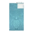 thumbnail image 2 of Lksixu 2 in 1 Convertible Beach Towel & Backpack, Vintage Turkish Microfiber Beach Towel with Inner Zip Pocket, Sand Free Quick Dry Bath Towel, Packable Beach Mat & Carry Bag for Pool Camping Travel, 2 of 7