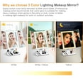 AirExpect LED Vanity Makeup Mirror, 1x 2X 3X Magnifying, USB & Battery