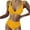 Yellow, variant on gakvbuo Summer Bikini Sets for Women Two Piece Tankini Bathing Suits Spaghetti Strap Swimsuit Filled Soild Swimwear Beachwear