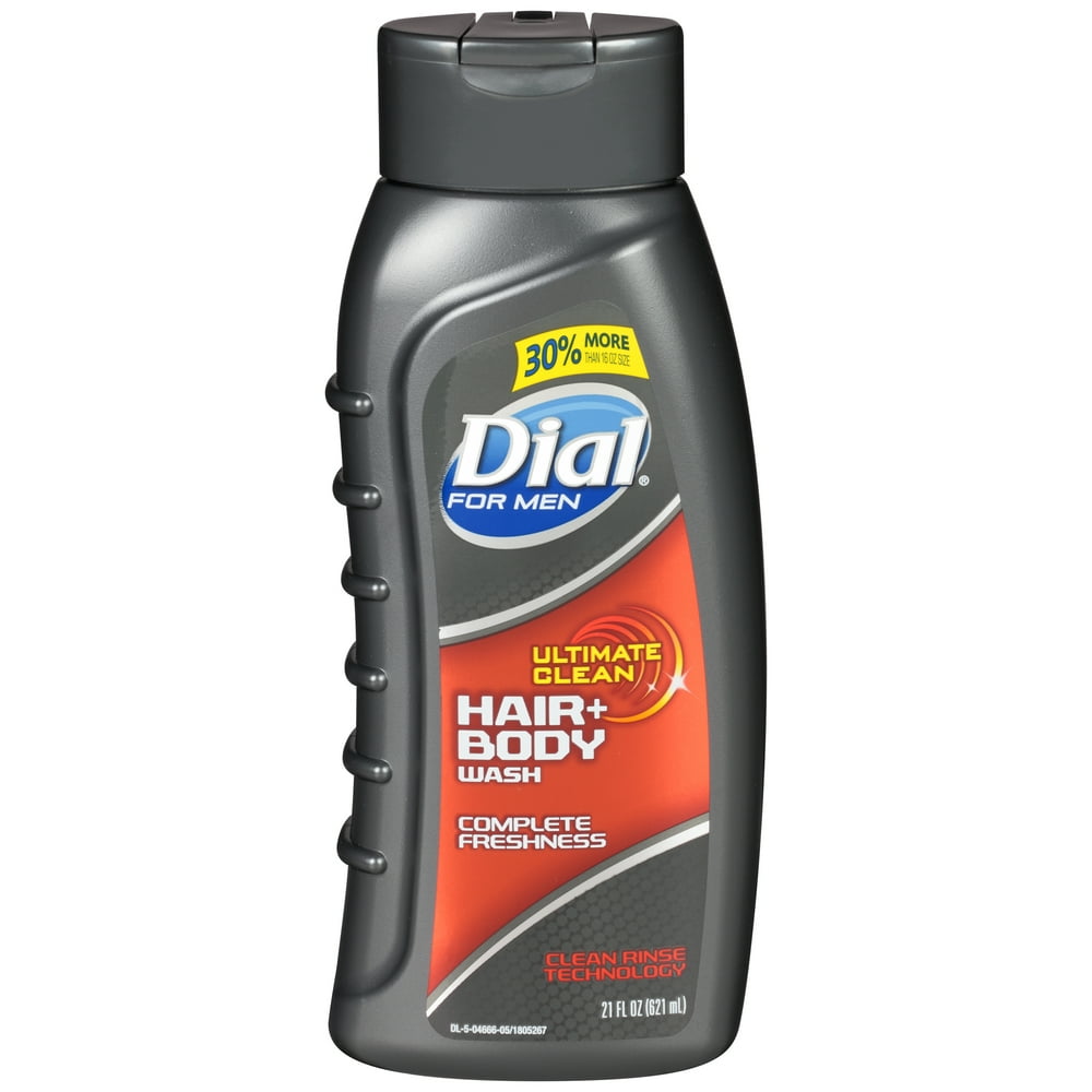 Dial for Men Body Hair + Body Wash, Ultimate Clean, 21 Ounce Bonus Pack