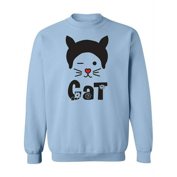 Cat Quote Design Sweatshirt Women -Image by Shutterstock, Female Large