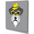 thumbnail image 2 of Schnauzer with Hat and Glasses - Contemporary Animal Art Canvas, 2 of 3