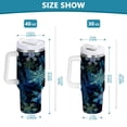 thumbnail image 3 of 30 oz Insulated Stainless Steel Tumbler Double Wall Stainless Steel Tumbler with 2-Way Drinking Blue-purple Snowflakes, 3 of 9