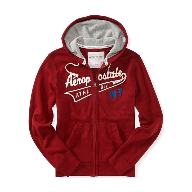 Aeropostale - Sudadera con capucha para hombre, color rojo, pequeña Aeropostale Sudadera