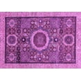 thumbnail image 1 of Ahgly Company Indoor Rectangle Abstract Purple Modern Area Rugs, 2' x 5', 1 of 4