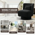 thumbnail image 4 of Aukfa 23.6"W Swivel Accent Chair with Pillow, Club Chairfor Bedroom Living Room,Black, 4 of 8