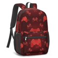 thumbnail image 2 of Game Controller Red Pattern 17" School Backpacks for Teens,Waterproof Oxford Fabric,S-Shape Padded Straps for School,Travel,Hiking,Camping, 2 of 6