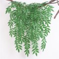 thumbnail image 4 of Artificial Greenery Vine Casa Colgante de pared Fake Willow Vine Wedding Party Decoración de plantas de plástico, Verde Yuarrent HA6774-02B, 4 of 6