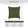 thumbnail image 4 of Fotbe Red Snake Pattern Velvet Decorative Throw Pillow Covers with Elegant Piping, Soft Plush Cushion Cover for Sofa, Bed, Car, Office-18"x18", 4 of 8