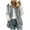Gray, variant on Women's Fleece Jacket Style Towel Embroidery Cotton Spliced Lamb Hooded Coat Zip