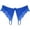 Blue, variant on Lingerie for Women Open Panties Lace Briefs for Women Low Waist Crotch Open Design with Underwear and Delicate Trim Hot Pink One Size