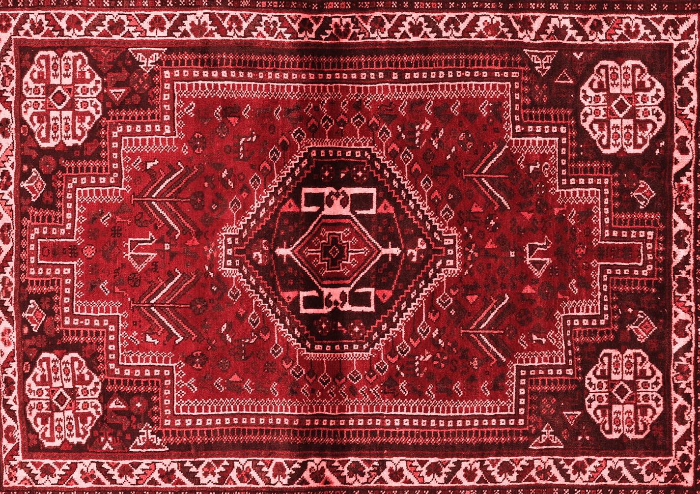 Ahgly Company Indoor Rectangle Persian Red Traditional Area Rugs, 7' x