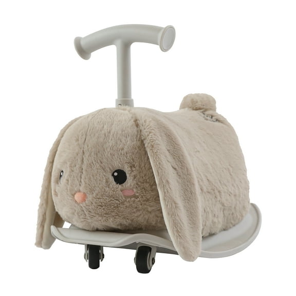Yvolution My Buddy Roller 2-in-1 Rabbit Plush Ride-On Toy, Rocker & Ride-On Modes, Ages 10–36 Months